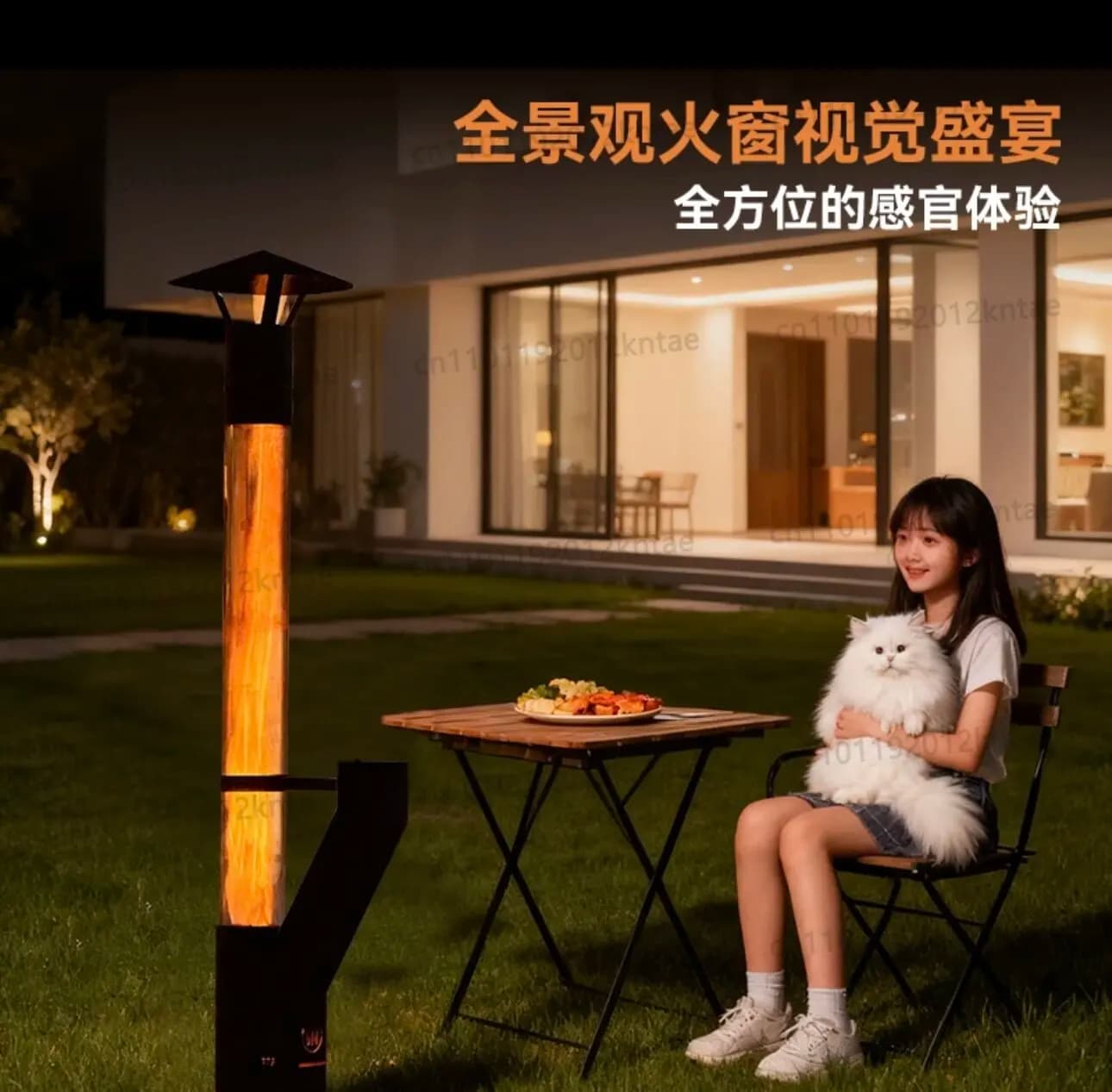 Outdoor camping torch stove pellet fuel fireplace heating fire pit patio fireplace
