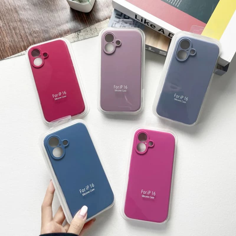 Custodia protettiva in silicone liquido anti-caduta per iPhone 17, Apple 16 Pro Max, colore solido premium, compatibile anche con iPhone 15 e 14
