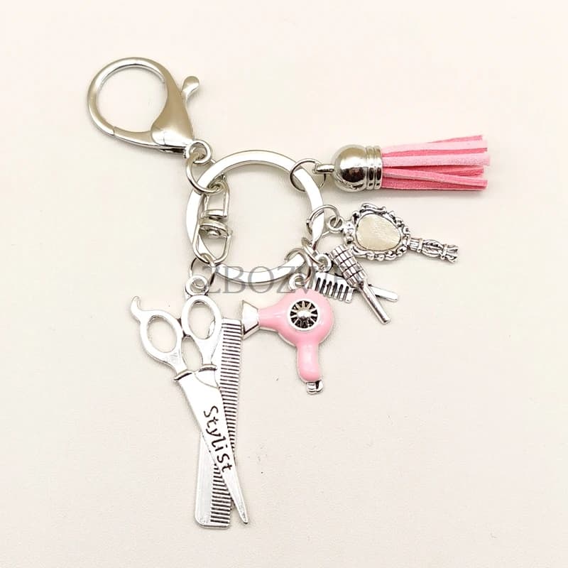 Hairdresser Keychains Forbici Pettine Hairdryer Keychain Hairdresser Barbiere Hairdresser Personalized Keychain Jewelry Gift