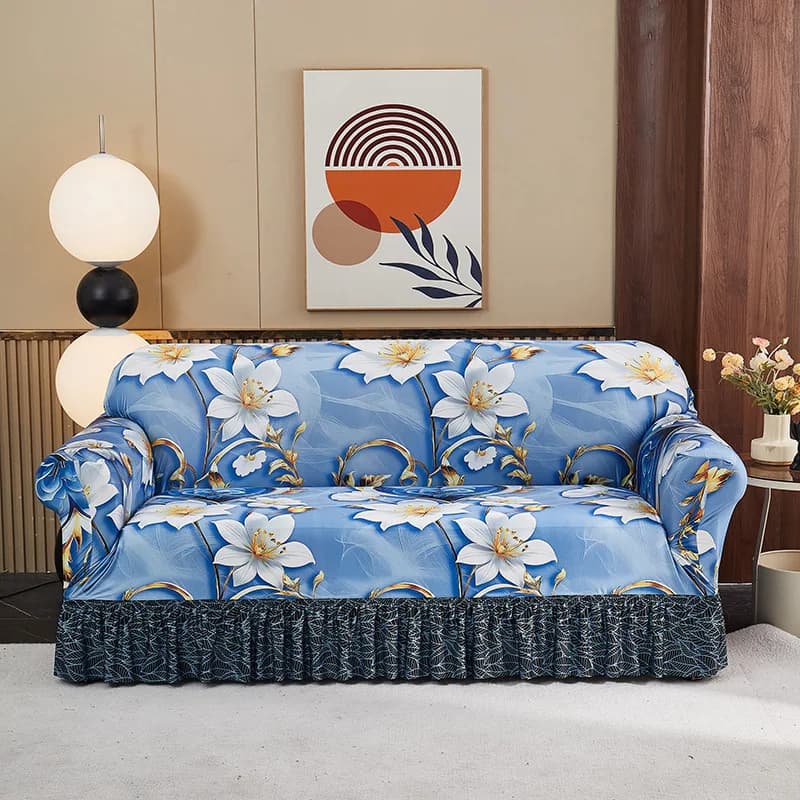 1PC 1/2/3/4 Seater Stretch Sofa Cover Slipcover Elastic Anti-Dust Furniture Protector Breathable Non-Slip Full-Cover