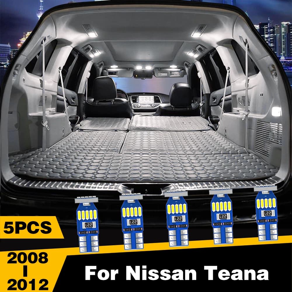 5 Pezzi Luci LED per Interni Auto, Lampada da Tetto per Lettura, Accessori per Nissan Teana 2008 2009 2010 2011 2012