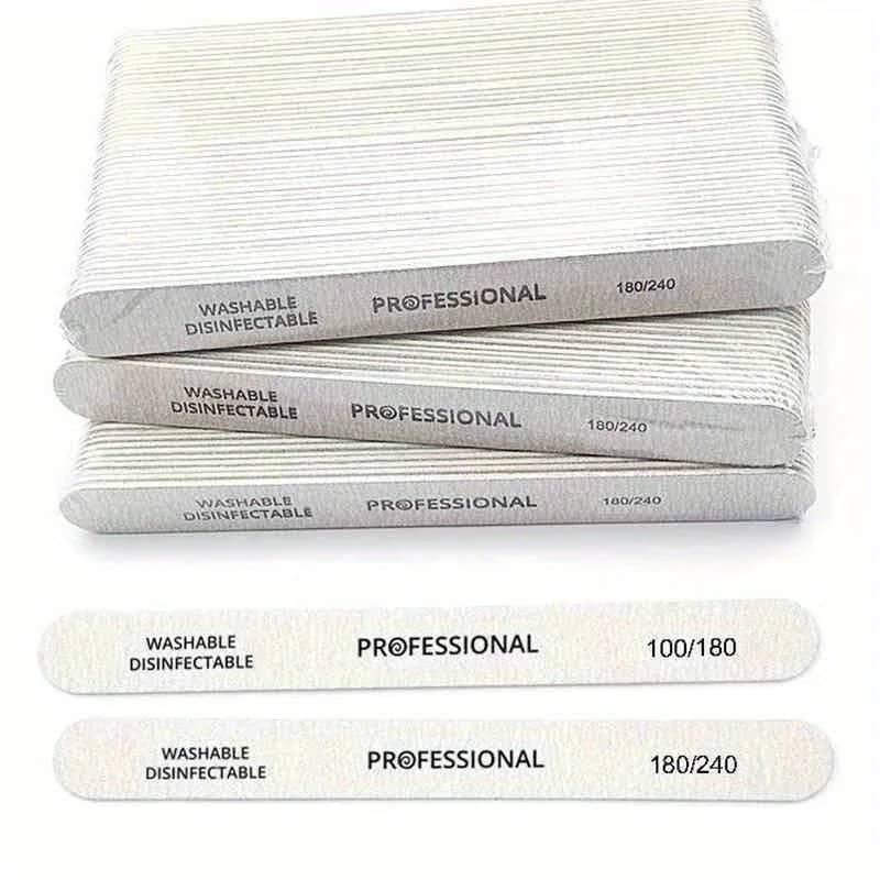 10/25/50 Pz Lima per unghie 100/180/240 Levigatura in legno Buffer Blocco Pedicure Manicure Gel UV Smalto per unghie Pro Lime punte artificiali