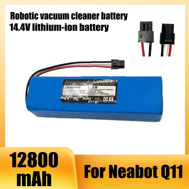 For Neabot Q11 robot vacuum cleaner battery replacement 14.4V 12800mAh, multiple capacity options