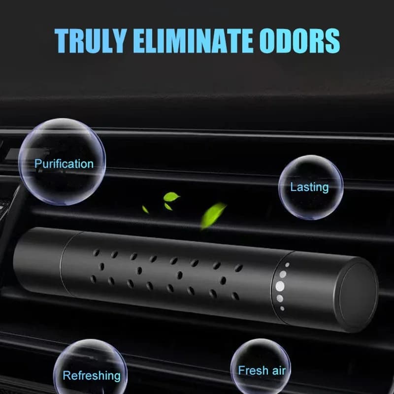 Clip di sfiato personalizzata per profumo per auto Clip di sfiato per diffusore per auto cilindrico per olio essenziale con 5 bastoncini di ricarica per cucina da ufficio automatica