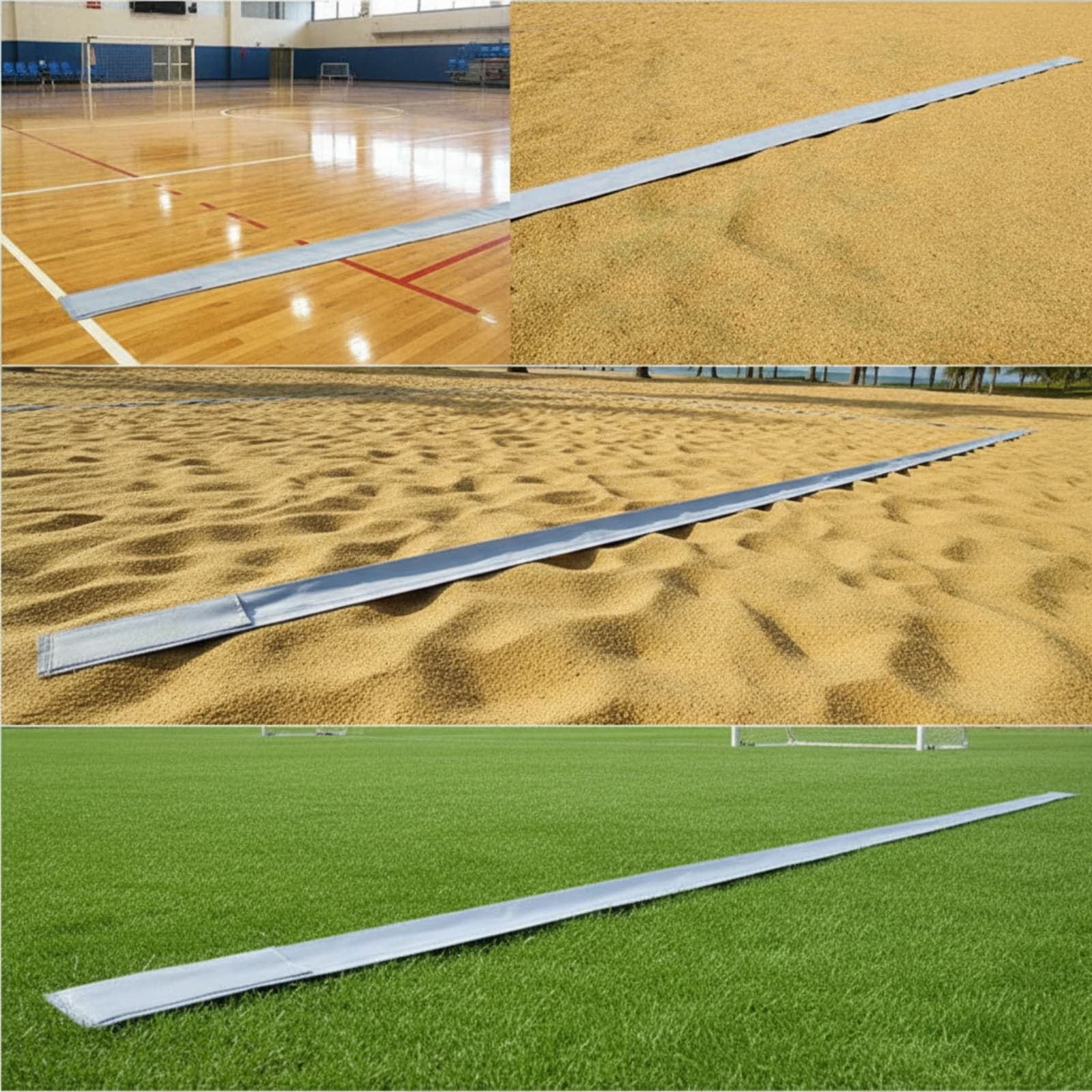 2 Pieces Volleyball Net Marker Portable Net Boundary Band with Pocket Sports Equipment Stitched Flat for Coaches, Gymnasium