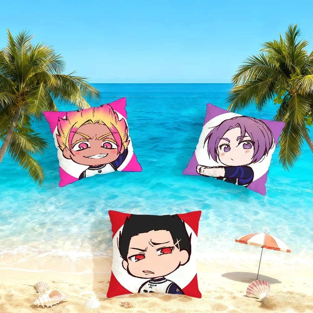 Cute Anime B-Blue L-Lock-ES Q cushion cover Home Bedding Sofa living Room pillowcase Simple Soft Skin Cushion Cover Party Gift