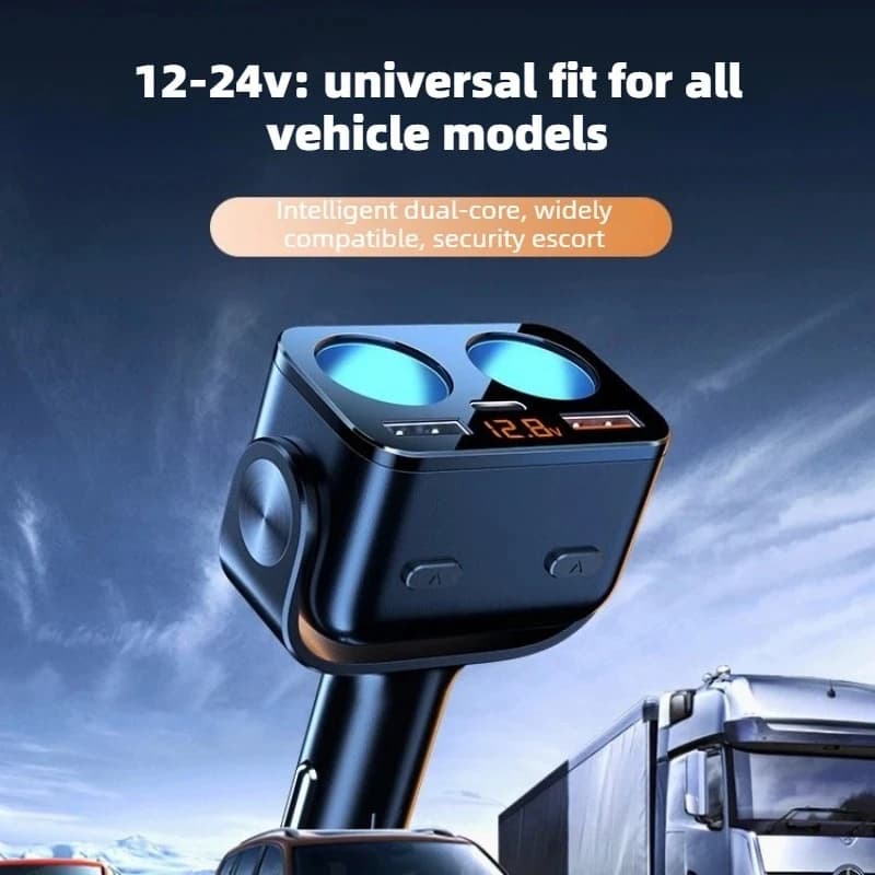 Super fast car charger 180W USB QC3.0 with PD 90W fast charging cigarette lighter socket for phone lighter