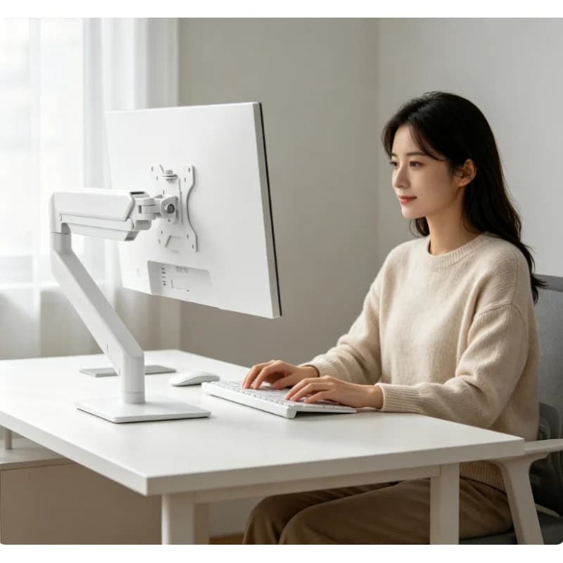 Supporto da scrivania regolabile per monitor singolo, staffa universale per computer, supporta schermi fino a 32 pollici e 19,8 libbre, per scrivania da ufficio