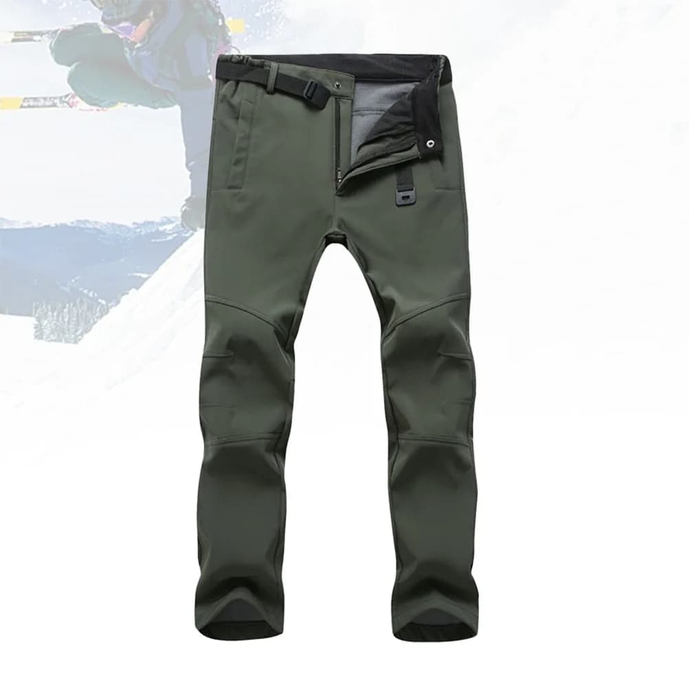 Ski pants autumn winter waterproof windproof with fleece outdoor Alpinism Running Hiking Sports pants Belt included