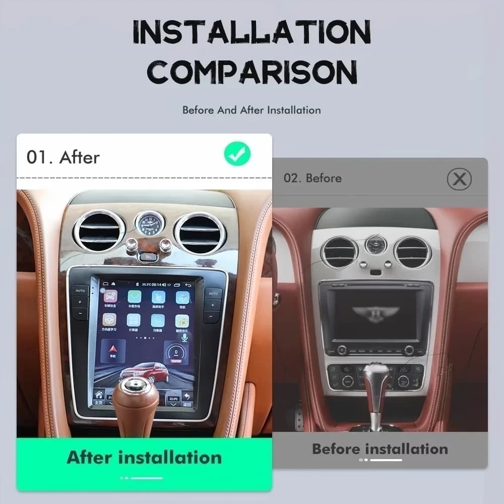 Android 14 Carplay Radio Coche Con Bluetooth Per Bentley Flying Spur Continental GT 2012 -2019 GPS Navi Automotive Multimedia