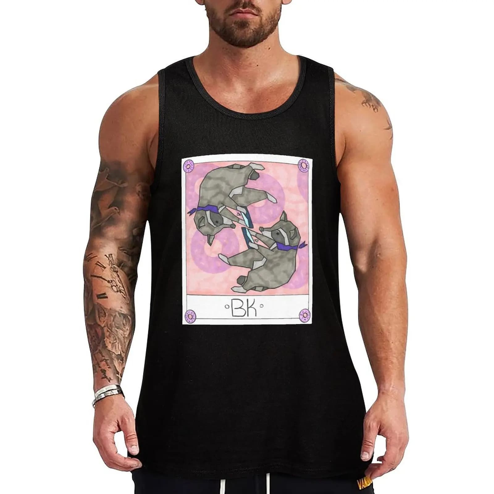 Donut County Tarot Cards - Bk Tank Top Canotta resistente alle pieghe, casual, senza maniche