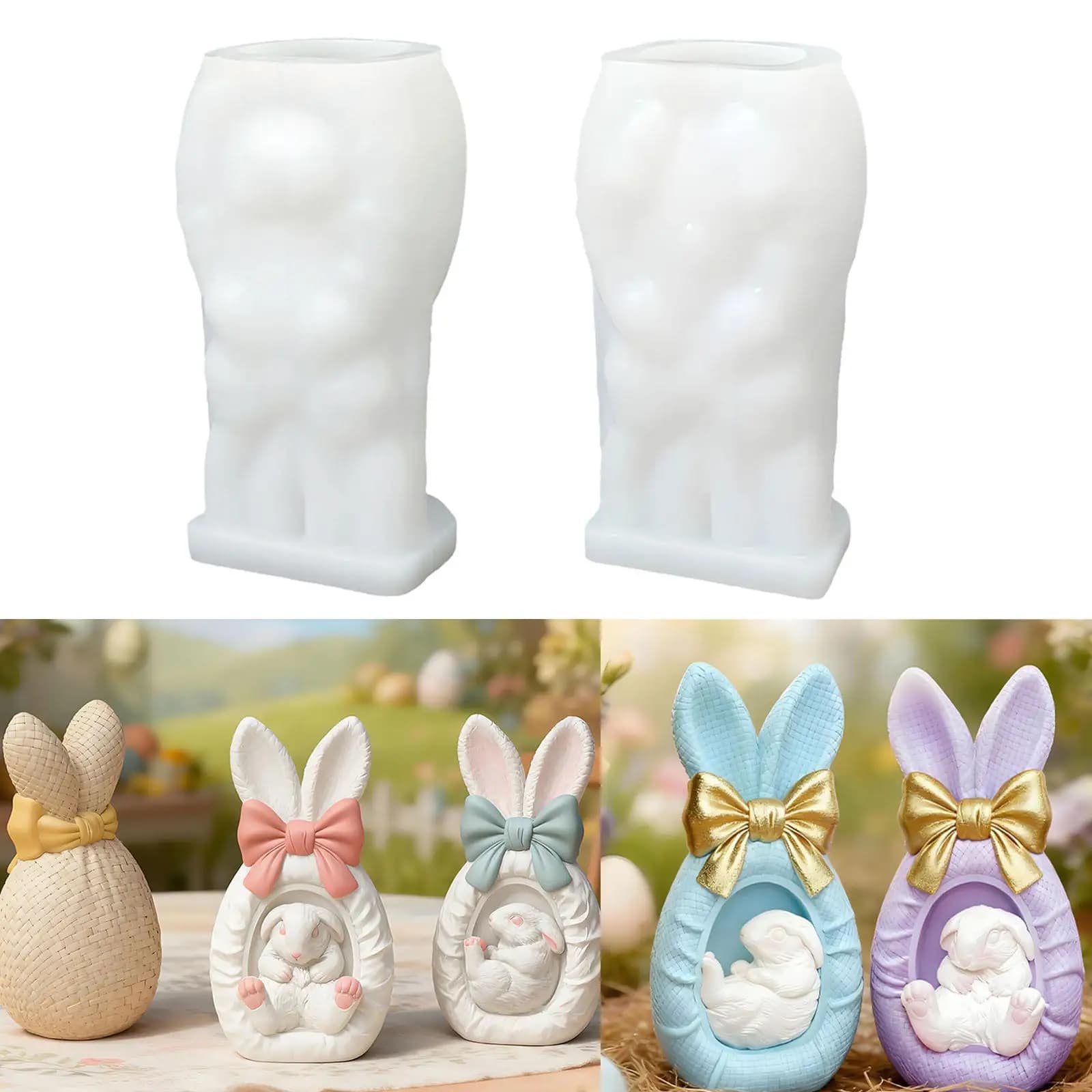 Candle Making Mould Flexible Silicone Candle Shape Epoxy Resin Mold Reusable Accessory for Handmade Scented Candle