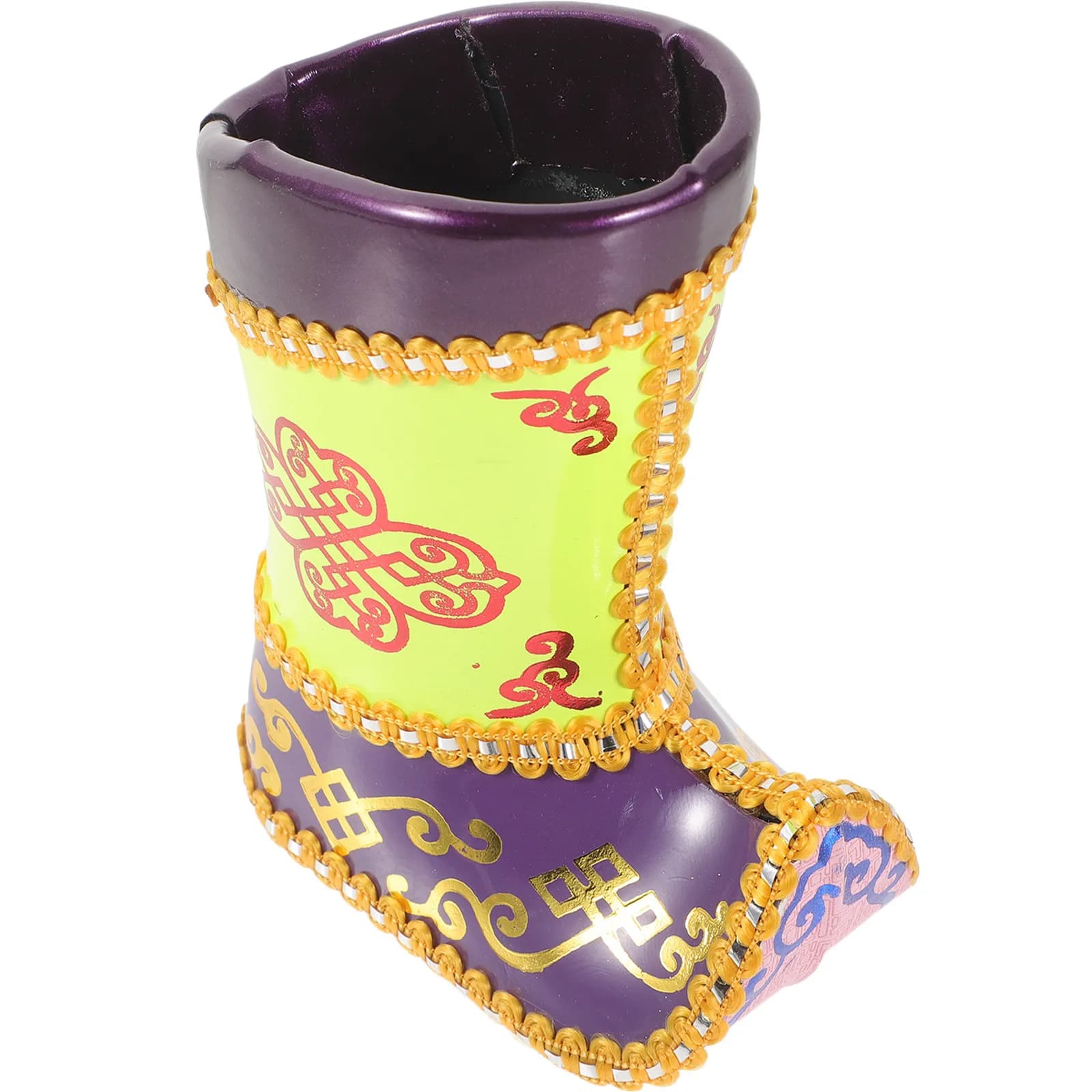 Boot Shaped Pencil Holder Large Capacity Pen Organizer for Desk Desktop Office School Classroom Makeup Storage Rustic Style