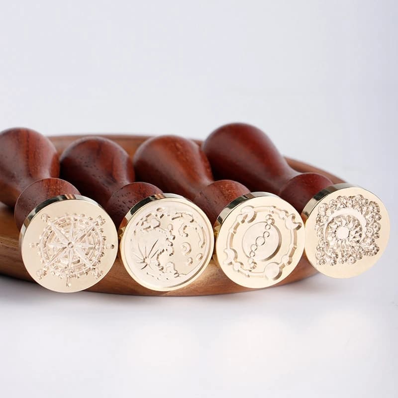 2pc/set Metal Stamp for Scrapbooking Material Wax Seal Kits Sealing Wax Stamp Wax Stamp Craft Supplies