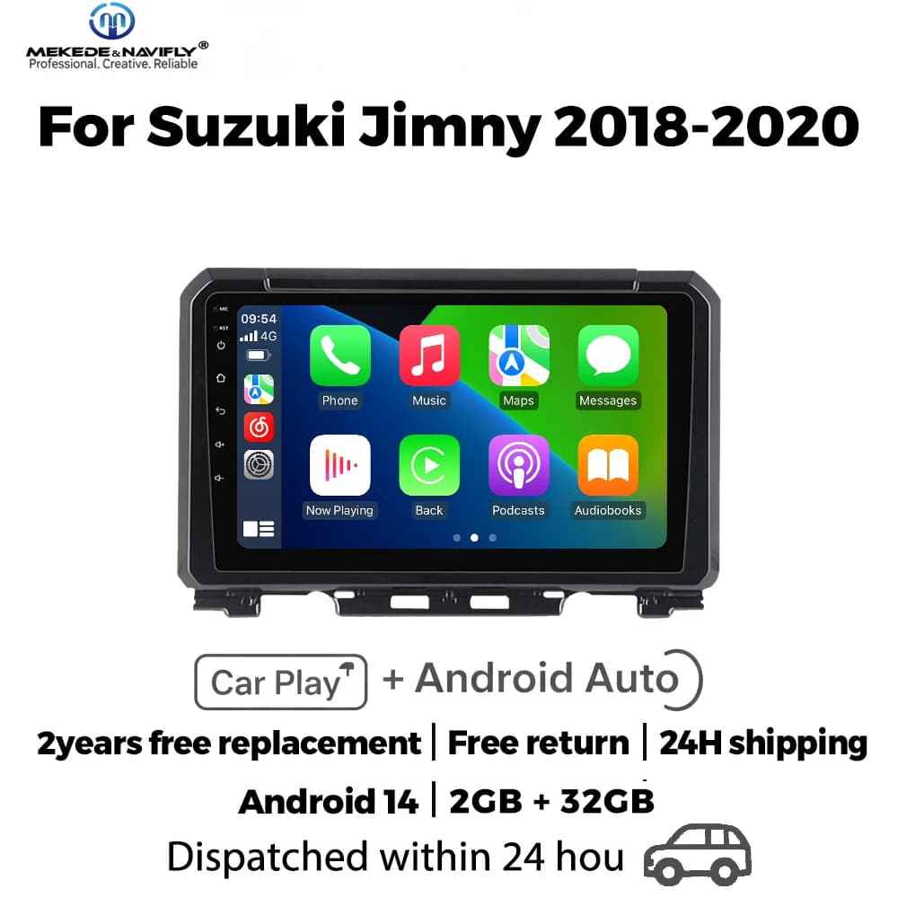 Sistema Audio Intelligente Android 14 MEKEDE&NAVIFLY per Auto, Autoradio per Suzuki Jimny 2018 - 2020, Lettore Multimediale con Carplay Wireless