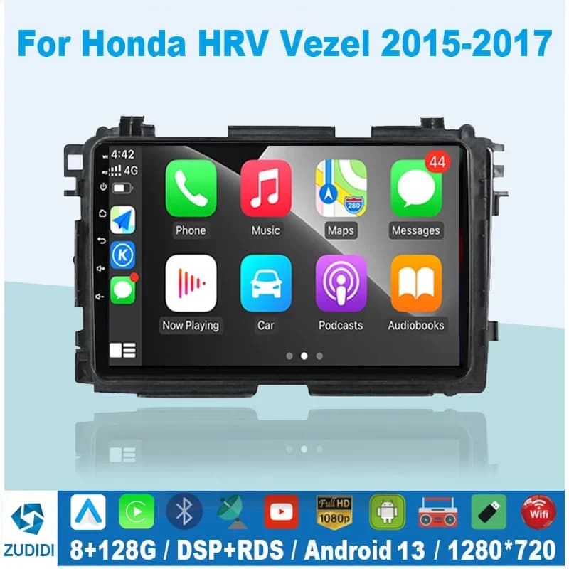 2din autoradio Android 13 2Din GPS Bluetooth lettore multimediale per Honda HR-V HRV XRV Vezel 2013-2019 Dual Camera Carplay