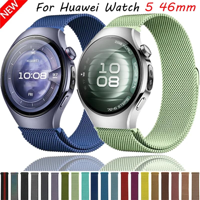 22mm 20mm Milanese Strap For Huawei Watch 5 46mm Fashion Magnetic Breathable Bracelet For Huawei Watch GT6 GT5 GT4 Pro 46mm Belt