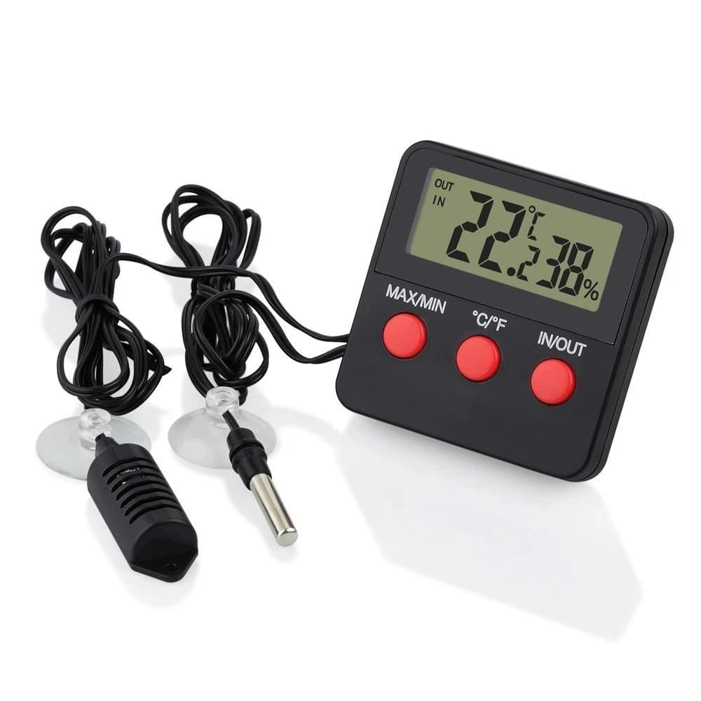 Environmental thermometer with digital humidity sensor with temperature moisture monitor, accurate hygrometer meter for home