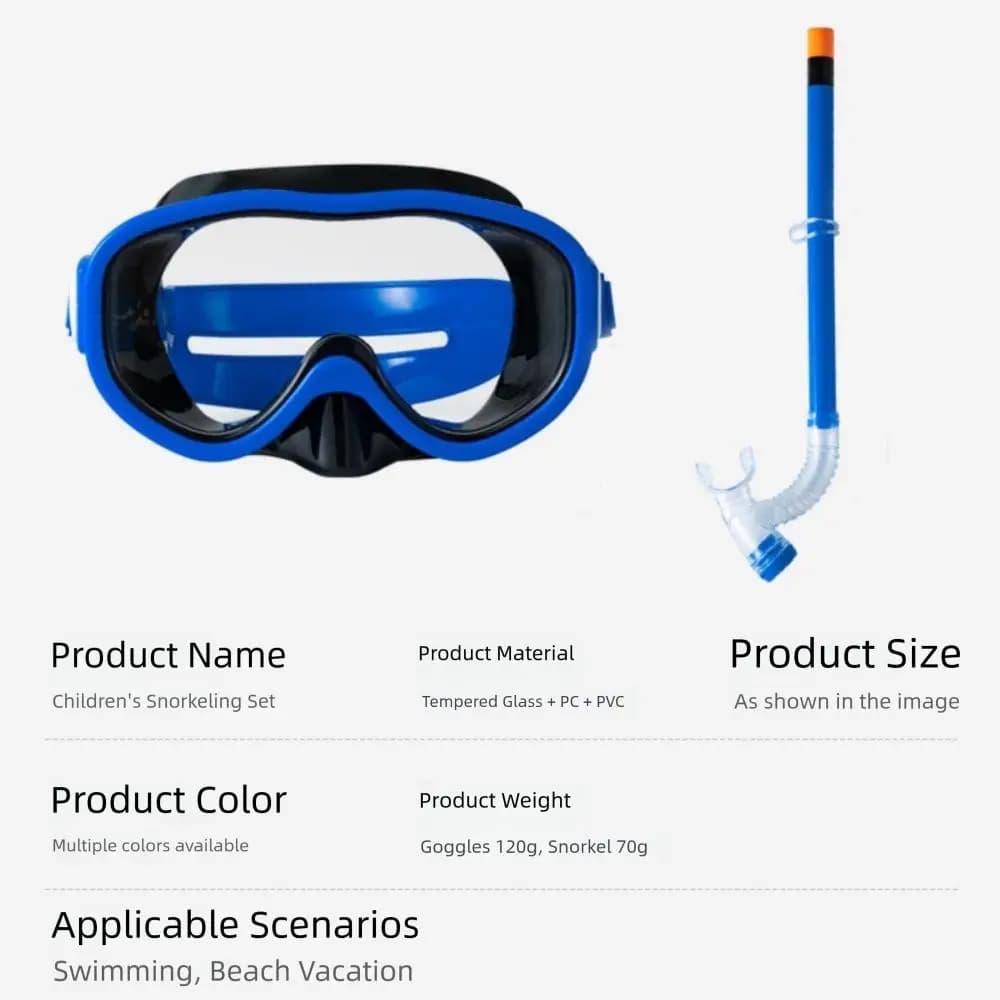 Snorkeling Glasses Set Waterproof Swimwear Snorkeling Eyelets Professional UV Protection Snorkeling Scuba