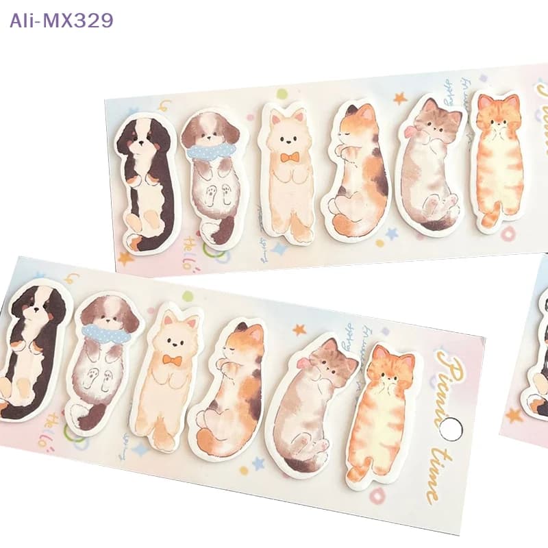 {MX} 120 Foglietti Adesivi Carini con Gatti e Cani Segnalibri Kawaii Etichette Indice Animali per Studio Planner Classificazione Documenti Adesivi