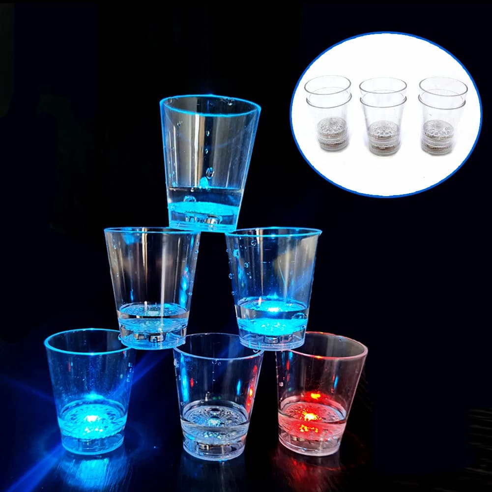 Tazza a Led bicchiere da vino colorato Bar Drink Party tazza cambia colore tazza da birra luminosa vetro lampeggiante a induzione di acqua liquida per Vodka