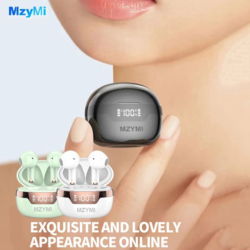 MZYMI J97 TWS Bluetooth Headphones Gaming Headsets Noise Canceling Sport Earphones Hifi Stereo Sound Bluetooth Running Headset