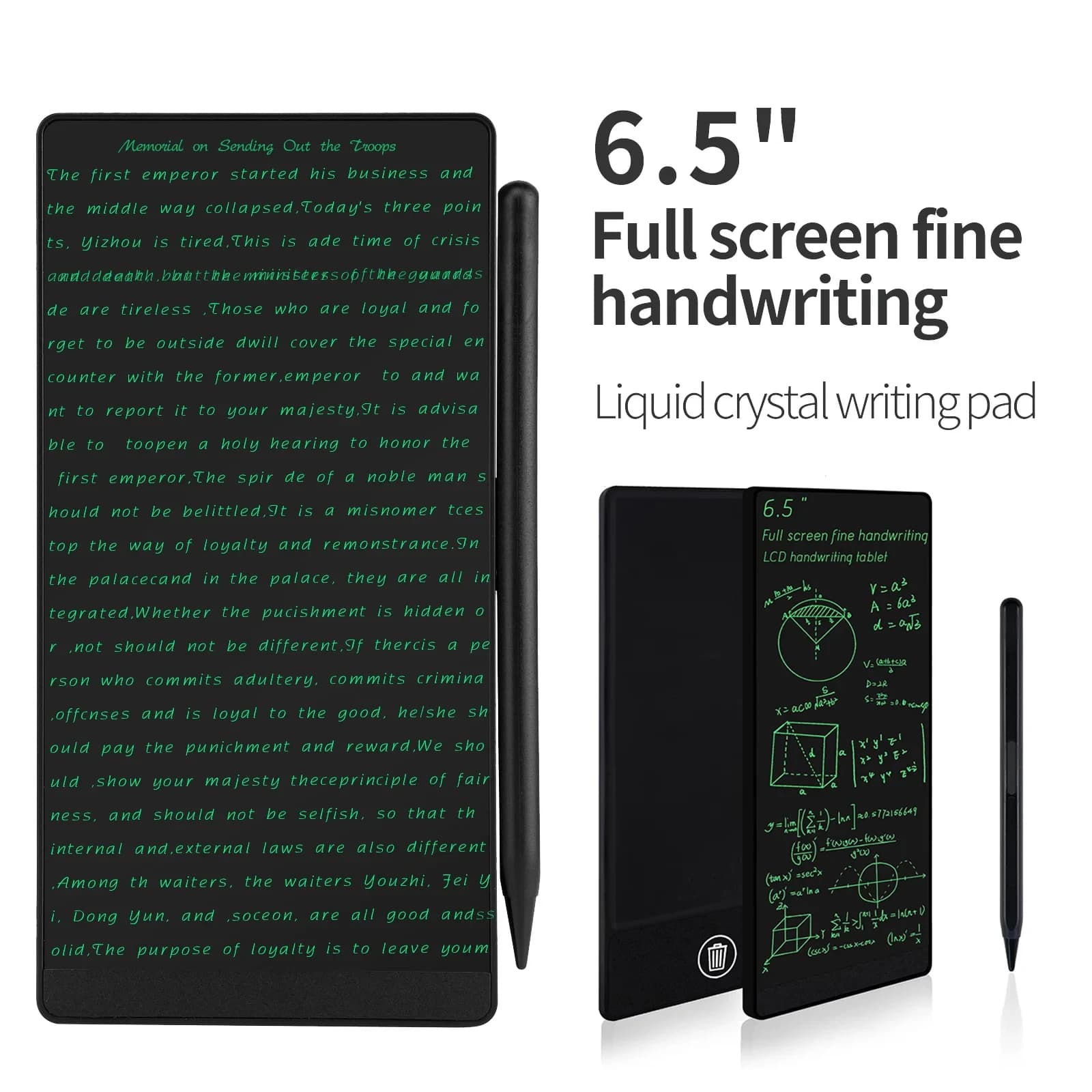 Tablet LCD da 6,5 Pollici per Scrittura a Mano, Schermo Intero, Blocco Magnetico per Schizzi, Lavagna per Disegni a Cristalli Liquidi