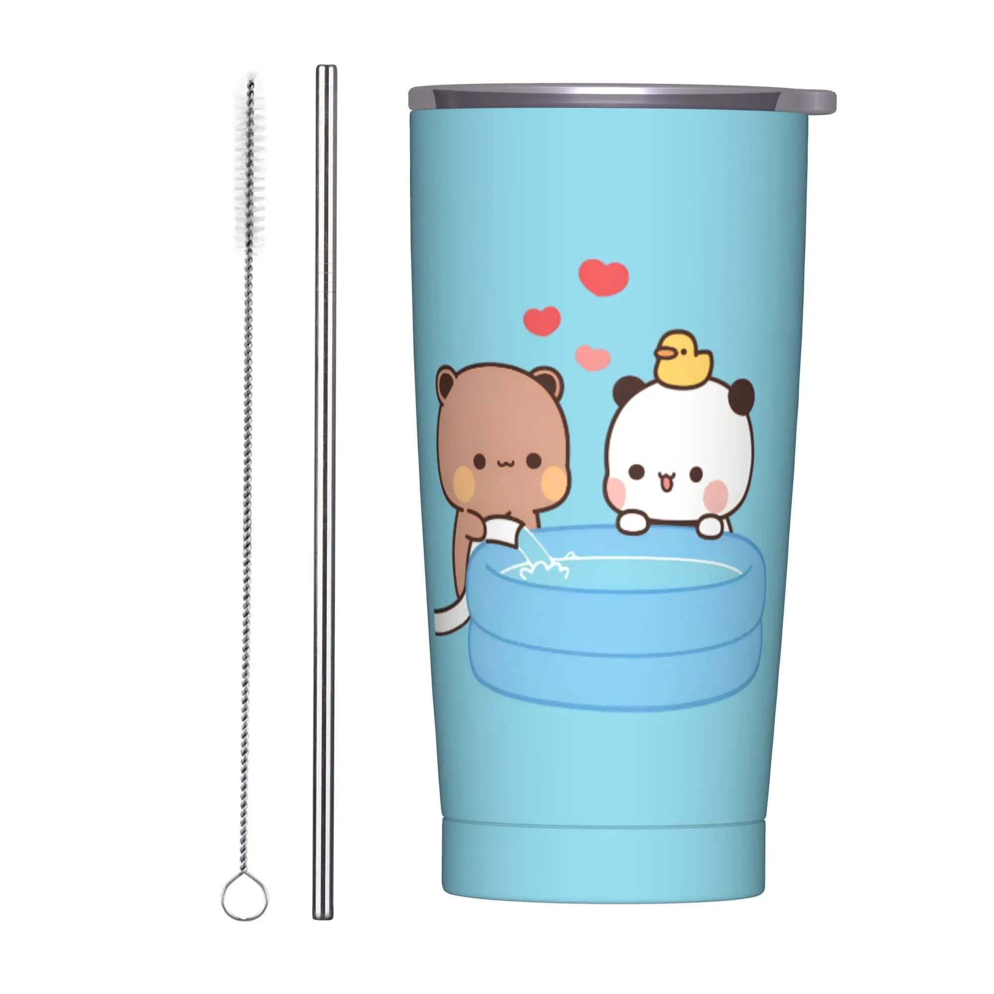 Bubu Yier Beer Cartoon Tumbler Tazza Termica Sottovuoto a Doppia Parete per Bevande Calde e Fredde, 20oz