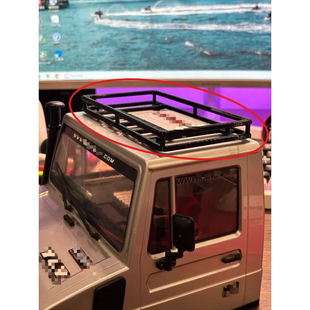 RC Offroad Upgrade Mod Part Roof Luggage Rack Customized For 1/10 Crossrc NT4 NT6 RC Crawler Scale Decorative Body Accessory