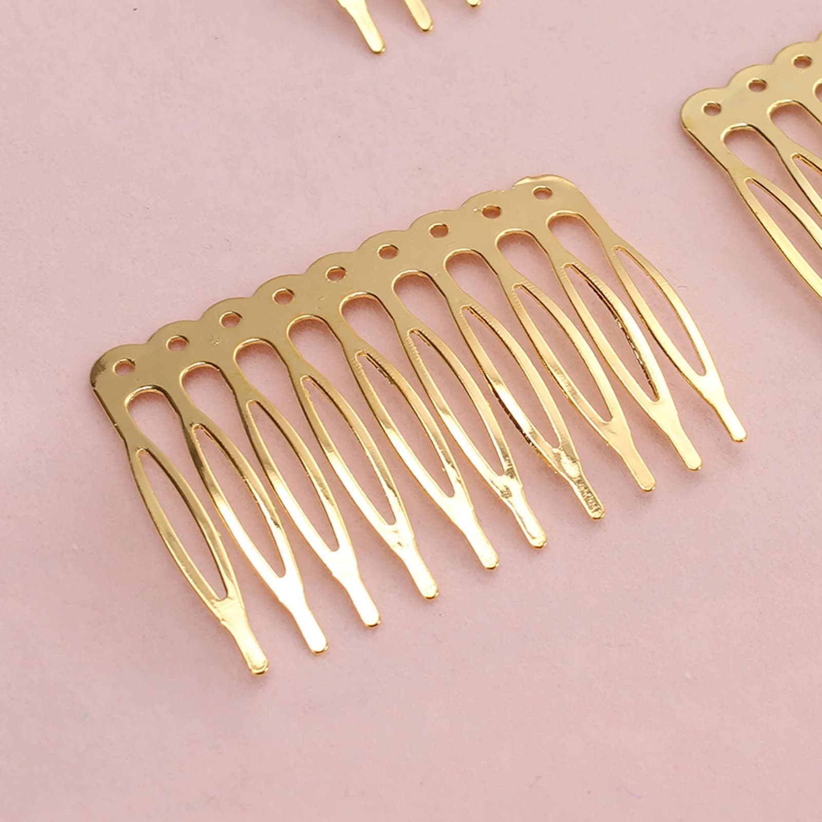 Metal Hair Side Comb Clips Iron Mini 10 Teeth French Hair Comb for Hairstyle Accessories