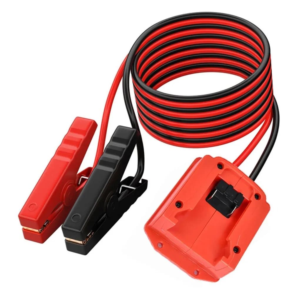 Per ruota motrice Adattatore batteria per Milwaukee 18V con cavo ponticello portatile da 6FT Caricabatteria per auto Avviatore di emergenza per utensile elettrico