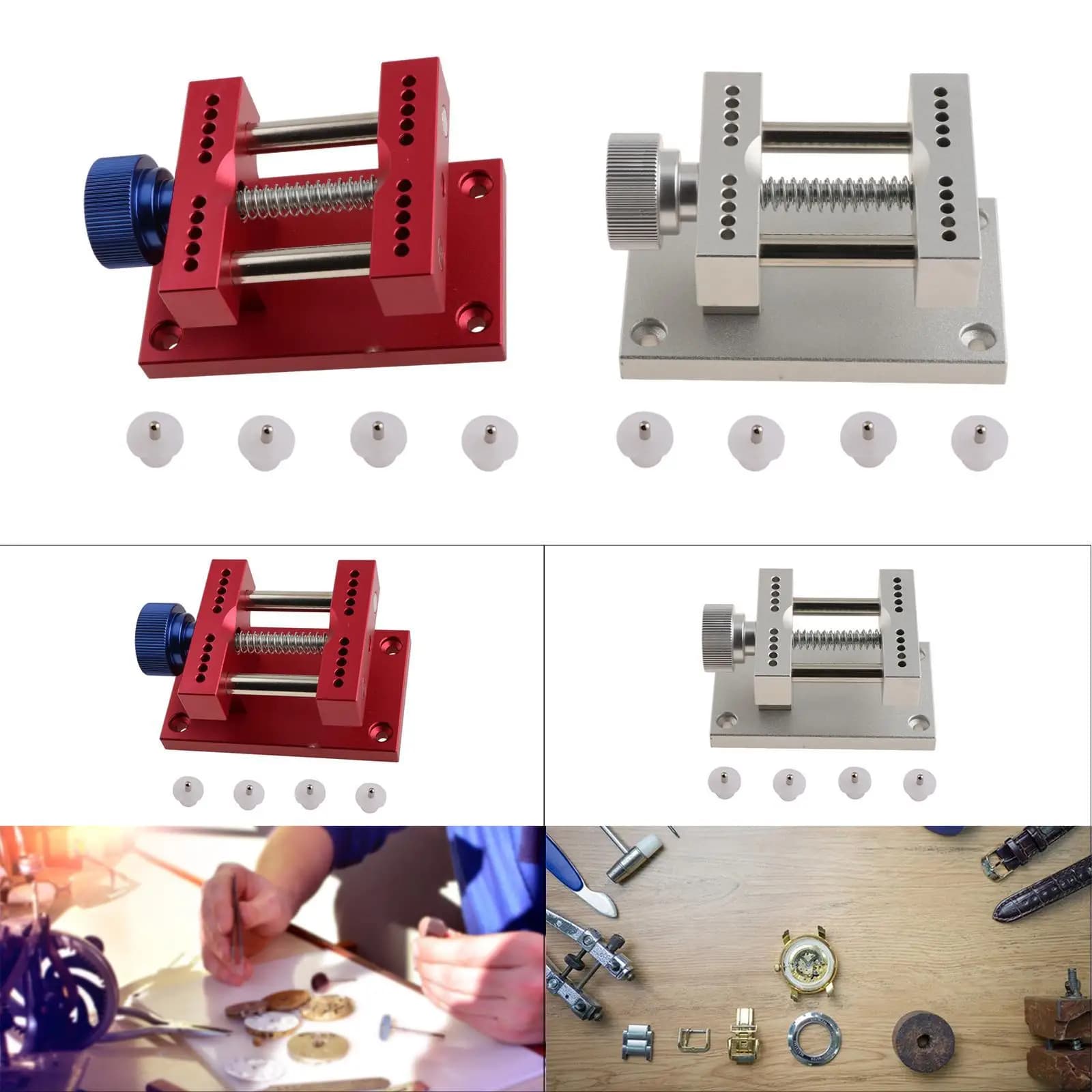 Supporto per Cassa Orologio Regolabile in Metallo Professionale per Riparazioni, Versatile e Comodo Strumento da Orologiaio per Uomini e Donne, Apri Cassa Orologio