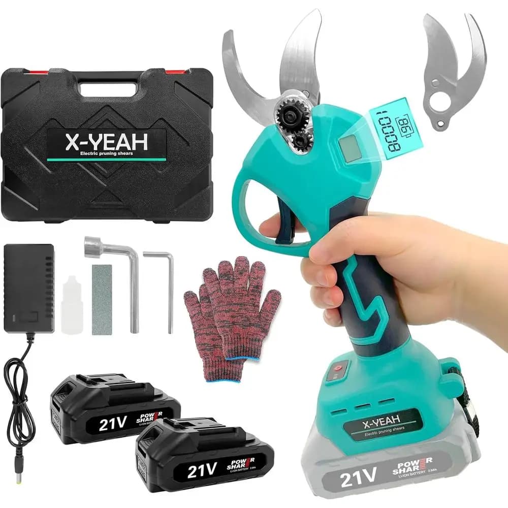 Set electric pruning shears - Battery garden shears with brushless motor 21V, batteries 2 * 2000mAh and charger kit