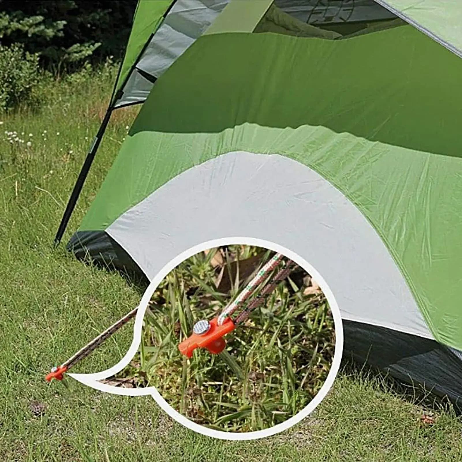 Pali per tende Pali da terra resistenti Picchetti da campeggio 20 pezzi Punte per baldacchino in metallo antivento per escursioni in montagna Tela lancio di sabbia