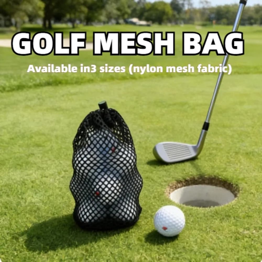 Borsa a rete per sport da golf in nylon, sacchetto con coulisse per 12/24/48 palline da golf/tennis, 1 pz, accessori da golf