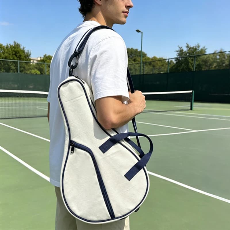 Jusenda Custodia per Racchette da Tennis e Padel, Borsa a Tracolla per 2 Racchette, Borsa Portatile Impermeabile a Spalla Singola