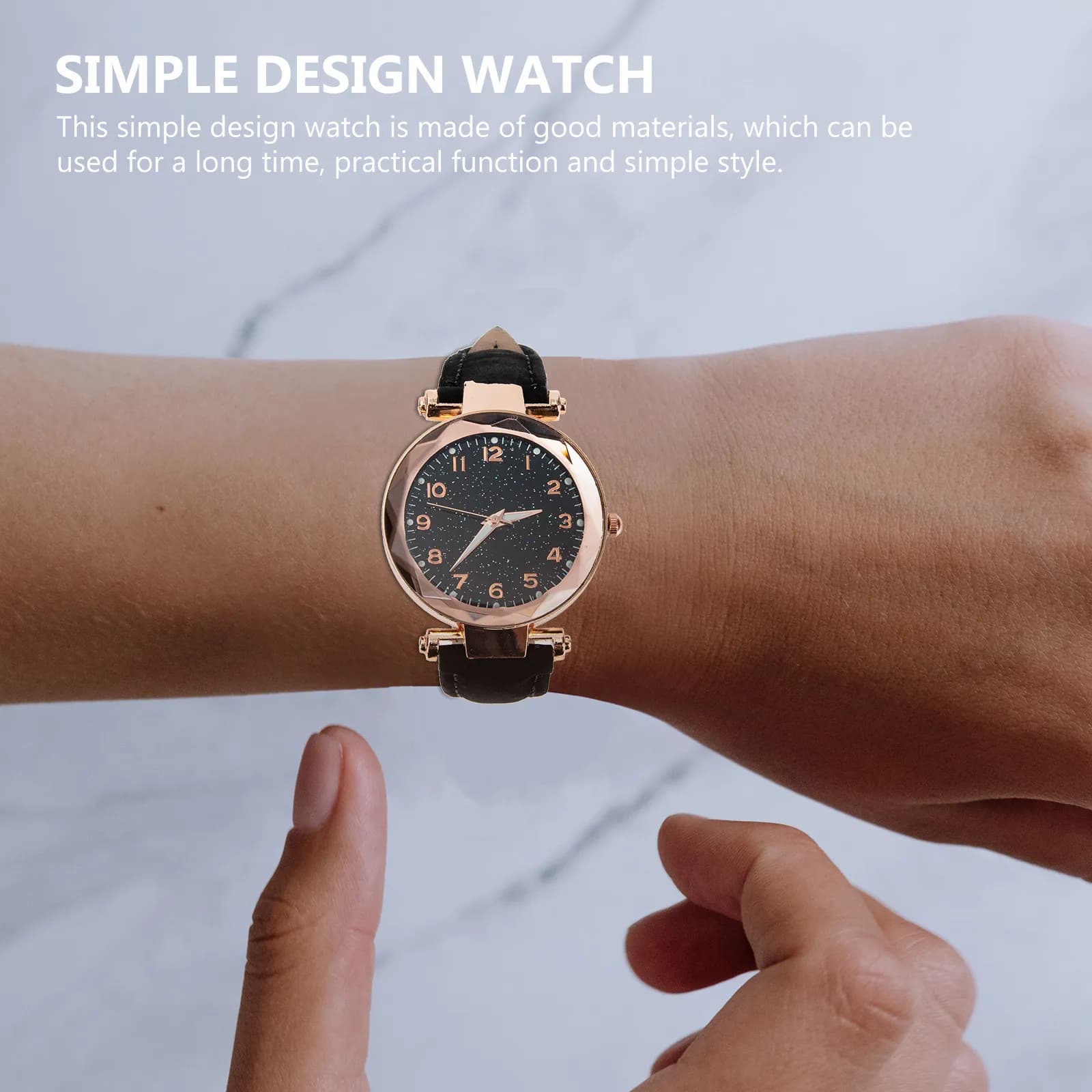 Quartz watch with Opaque Strap for Women, Elegant and Refined Design, Comfortable and Quotidian Use resistant, Decorative for Ladies