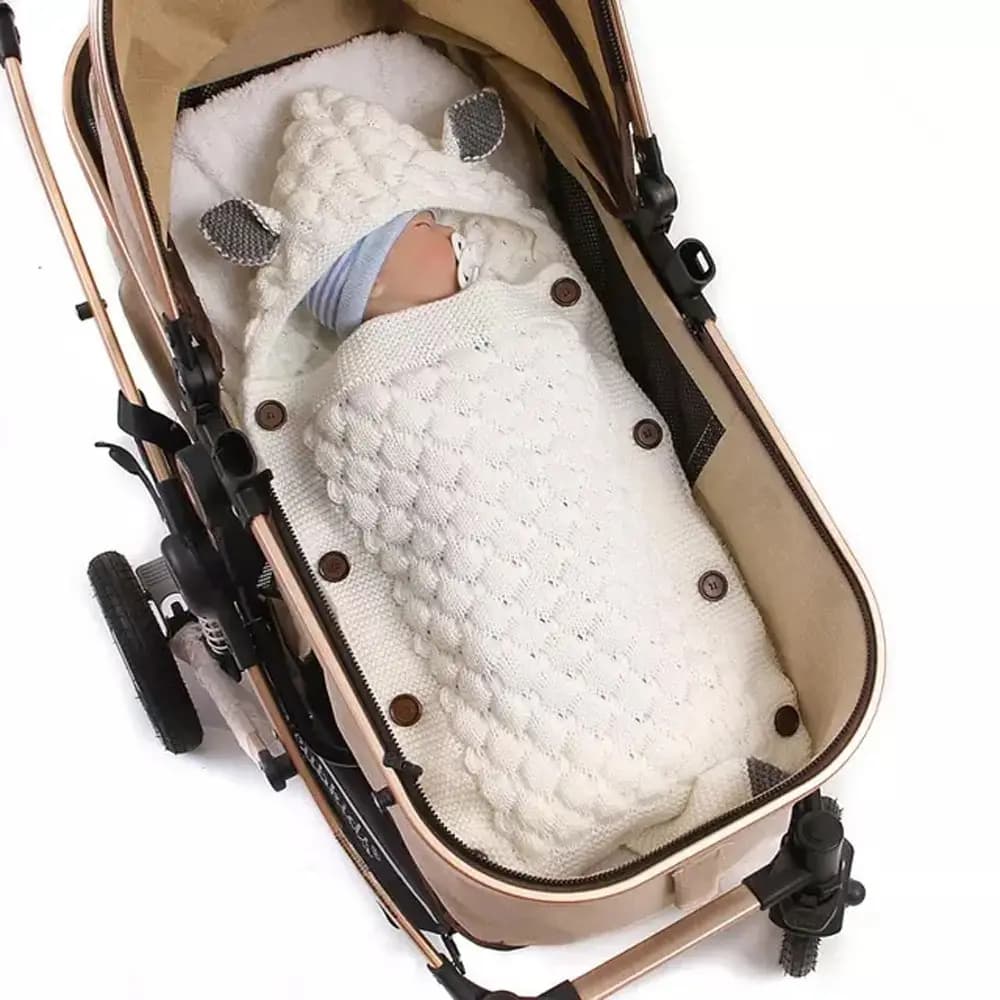 New Baby Winter Swaddle Wrap coperte lavorate a maglia Toddler Infant Baby Swaddle Kids Warm passeggino culla busta coperte per neonati