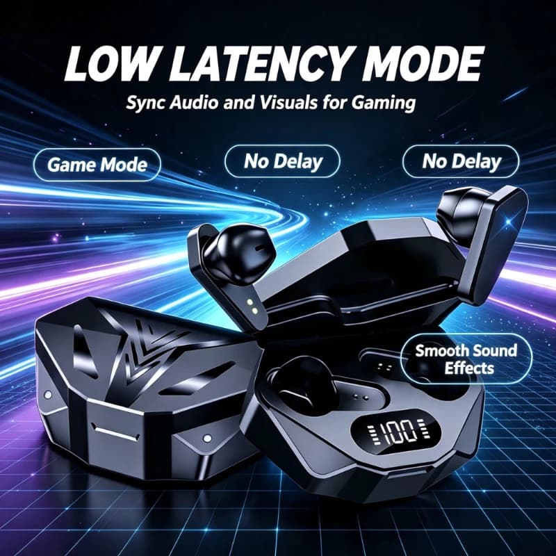 Wireless Gaming TWS X15 Bluetooth Earphones 9D HiFi Stereo Bass Sound with Microphone for Gamers Using Mobile Phones