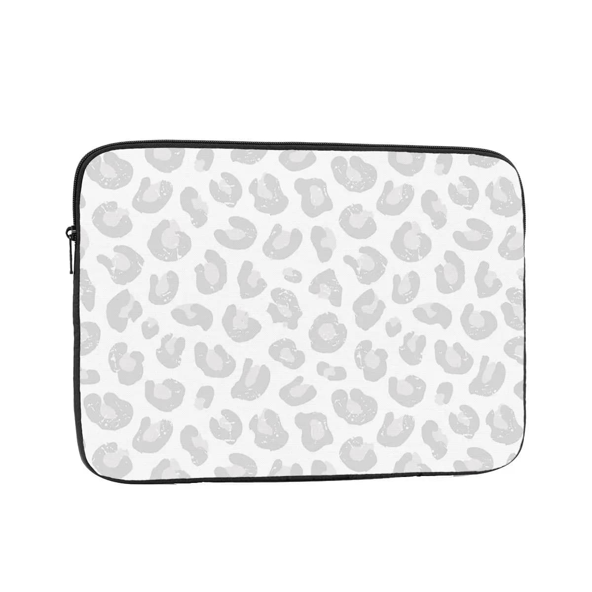 Stampa leopardata - Custodia protettiva per laptop grigio argento e bianco 10 12 13 15 17 pollici Borsa per notebook Custodia antiurto per tablet