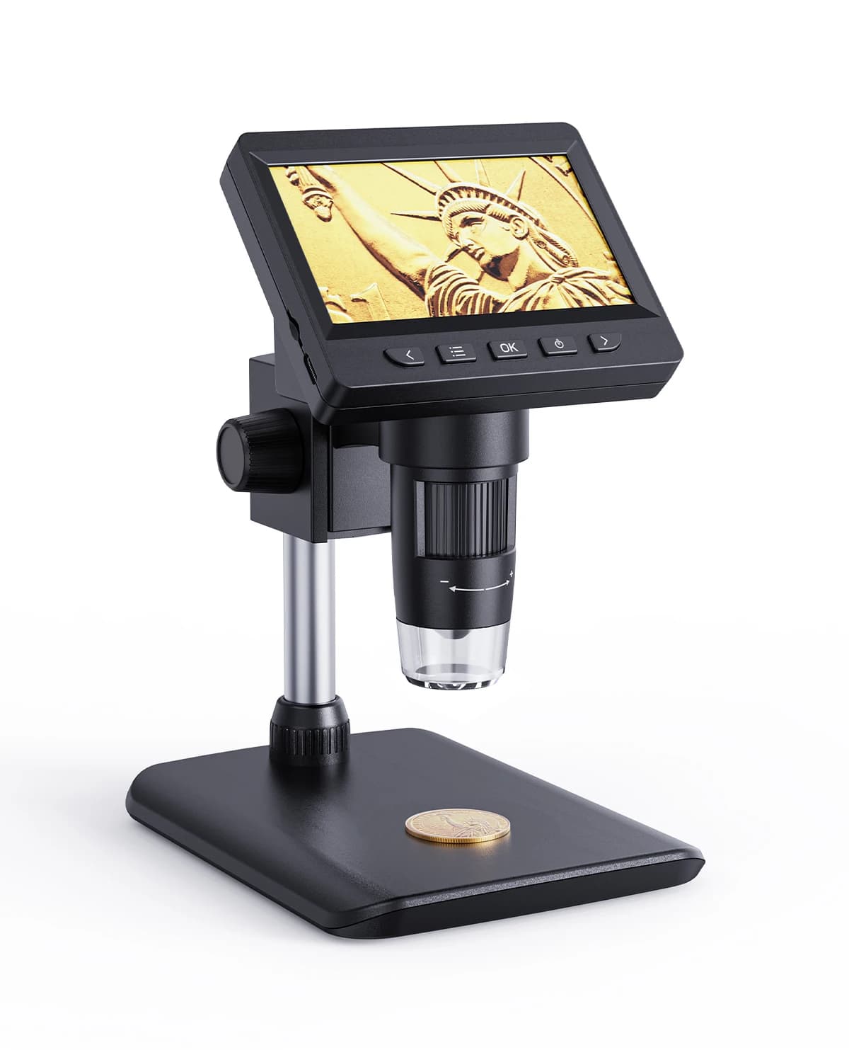 Microscopio Digitale 4.3 Pollici 2MP 1080P 1000X per Riparazione Telefoni, Saldatura, BGA, SMT, Valutazione Gioielli, Uso Biologico, Regalo per Bambini