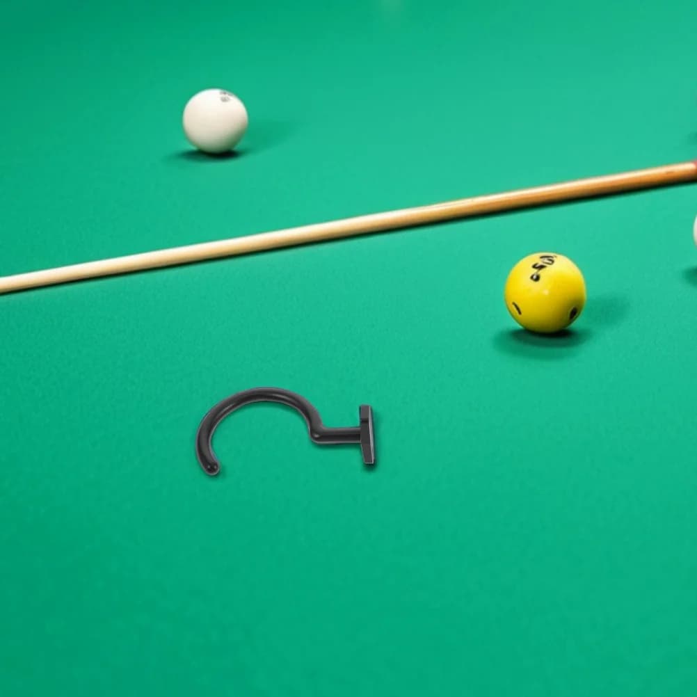 Set di 2 Ganci per Stecche da Biliardo, Robusti Supporti per Uso Sotto il Tavolo, Organizzatore per Sala Giochi, Accessorio per Snooker