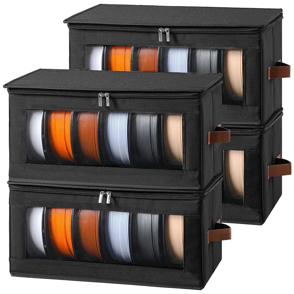 Filament Storage Box 3D Printer Filament Storage Containers Holds Up to 6 Rolls, 3D Printing Accessories Holder Rack for Home