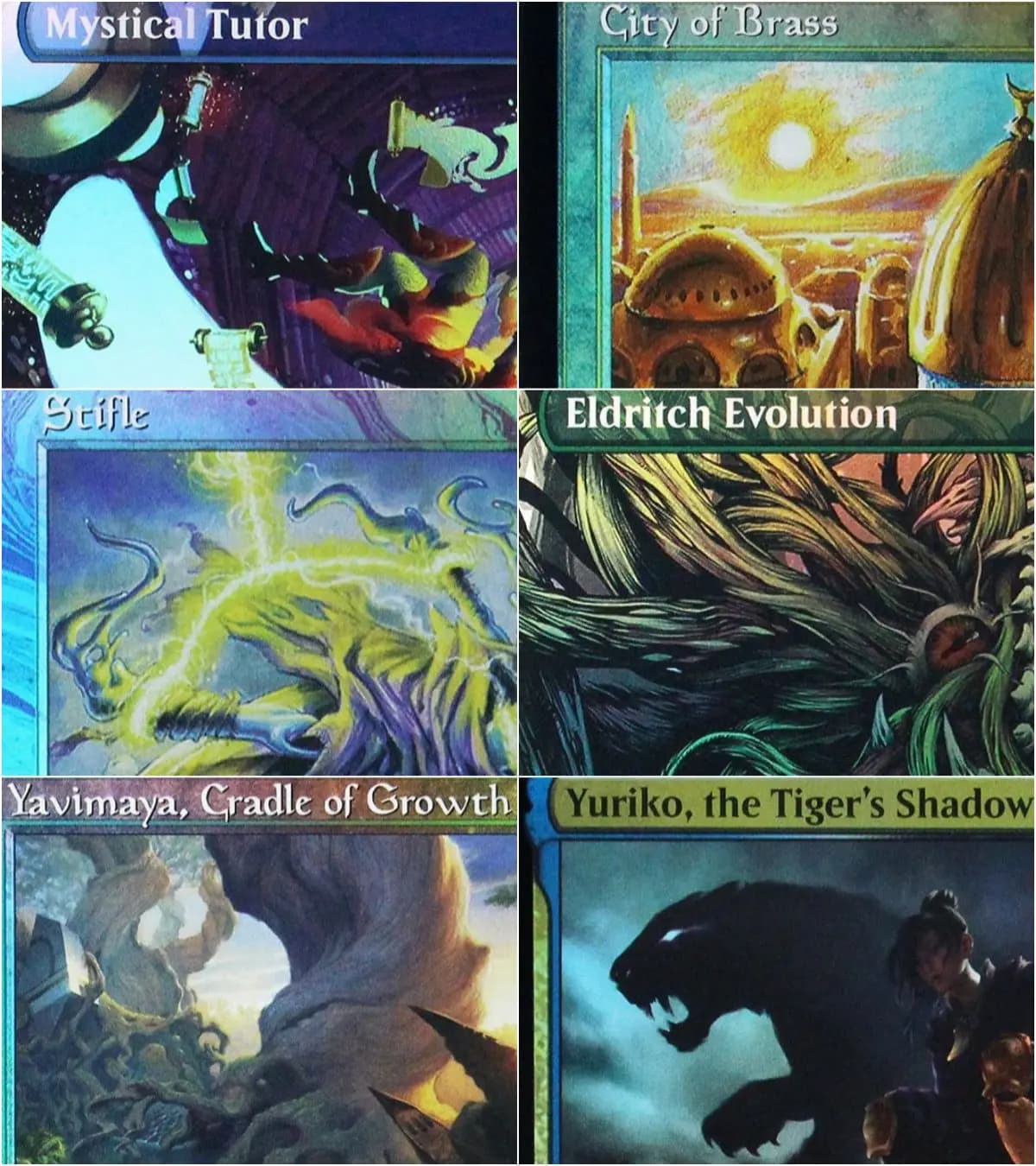 Foil "Aura Shards/Ghostly Prison/Mystical Tutor/Manifold Key/Stifle" TCG Proxy cards High Quality Board Game Trading Cards