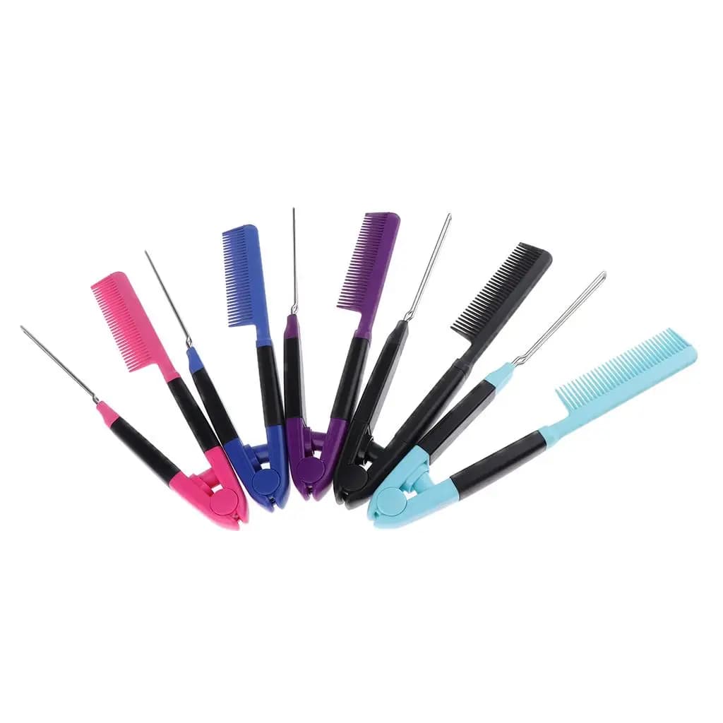 Hair Brush Straightening Comb Plastic V Shaped Brush Straightener for Home Salon Hair Styling Tools