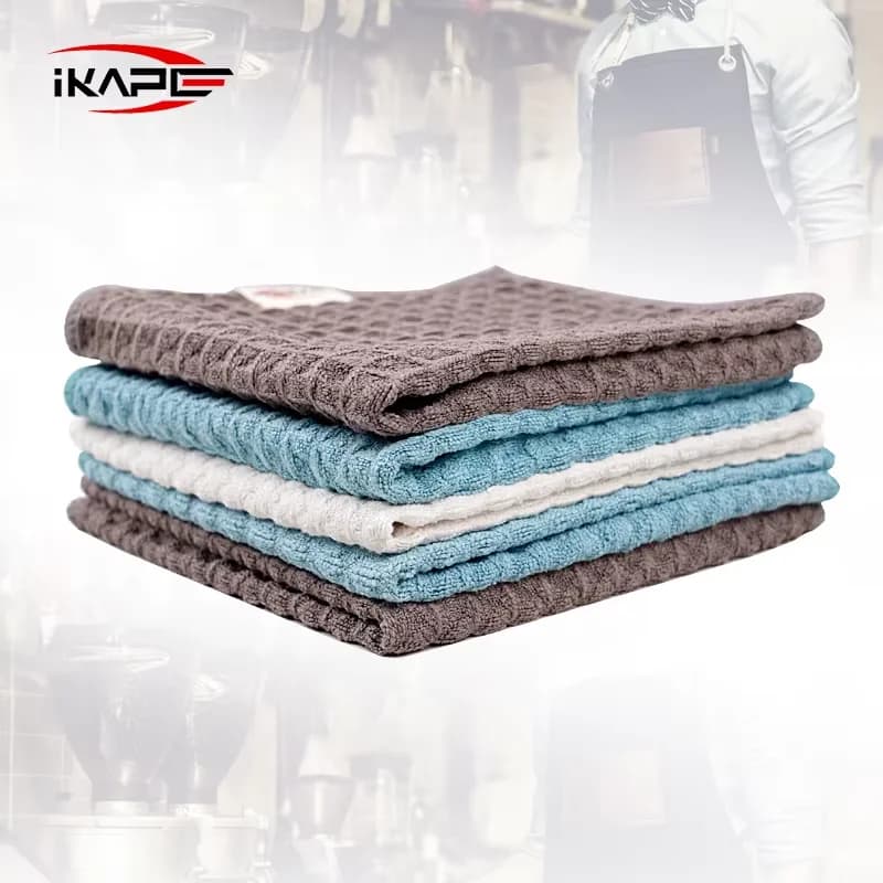 IKAPE Micro bar towels, soft cloth for cleaning coffee machine, espresso bar tool, kitchen accessories