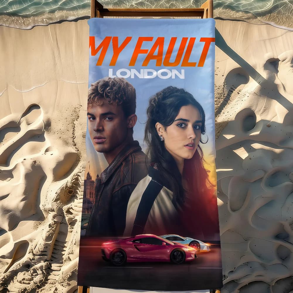 Asciugamano da spiaggia Movie My Fault Culpa Mia, ad asciugatura rapida, per viaggi, campeggio, resistente alla sabbia, morbido, leggero, grande