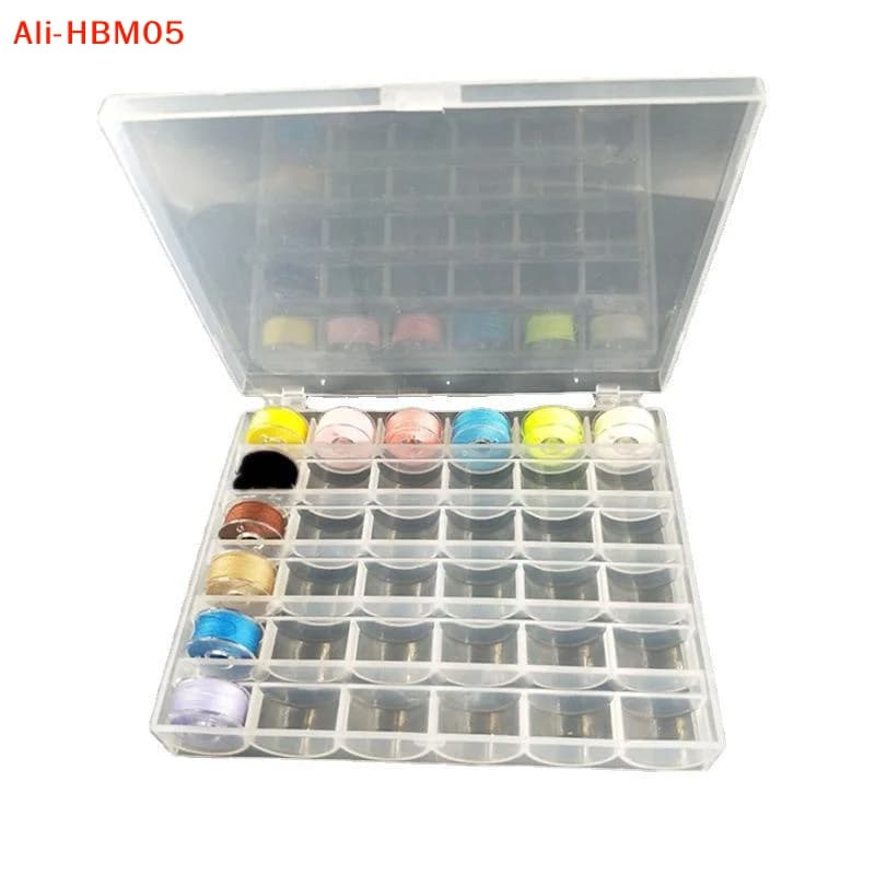 (HB05)36Grid Transparent Bobbin Storage Box Sewing Thread Bobbin Case For Colorful Plastic Bobbin For Home Sewing Machine
