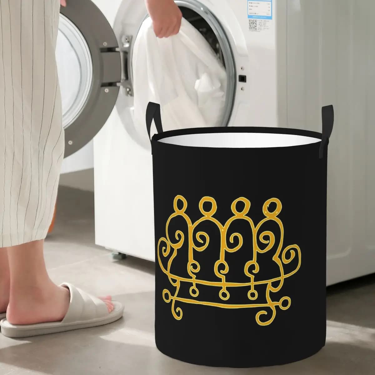 Cesti per biancheria pieghevoli The Sigil Of King Paimon, cestini per vestiti sporchi, cestini portaoggetti, borsa organizer per la casa