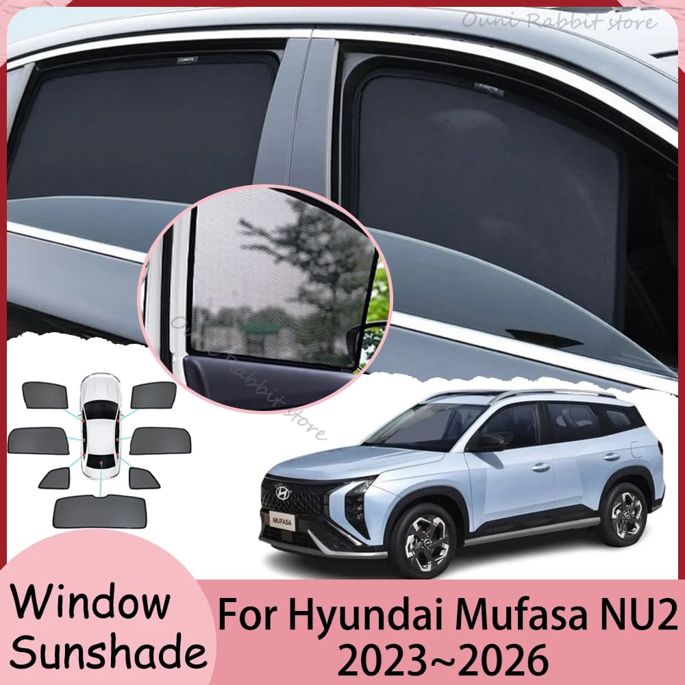 Per Hyundai Mufasa NU2 2023~2026 2024 2025 Tendina Parasole Magnetica a Rete per Finestrini Laterali Protezione Interni Accessori Auto